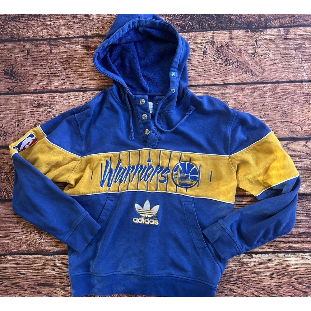 Golden State Warriors NBA Adidas Vintage Hoodie Mens Medium - Picture 3 of 9